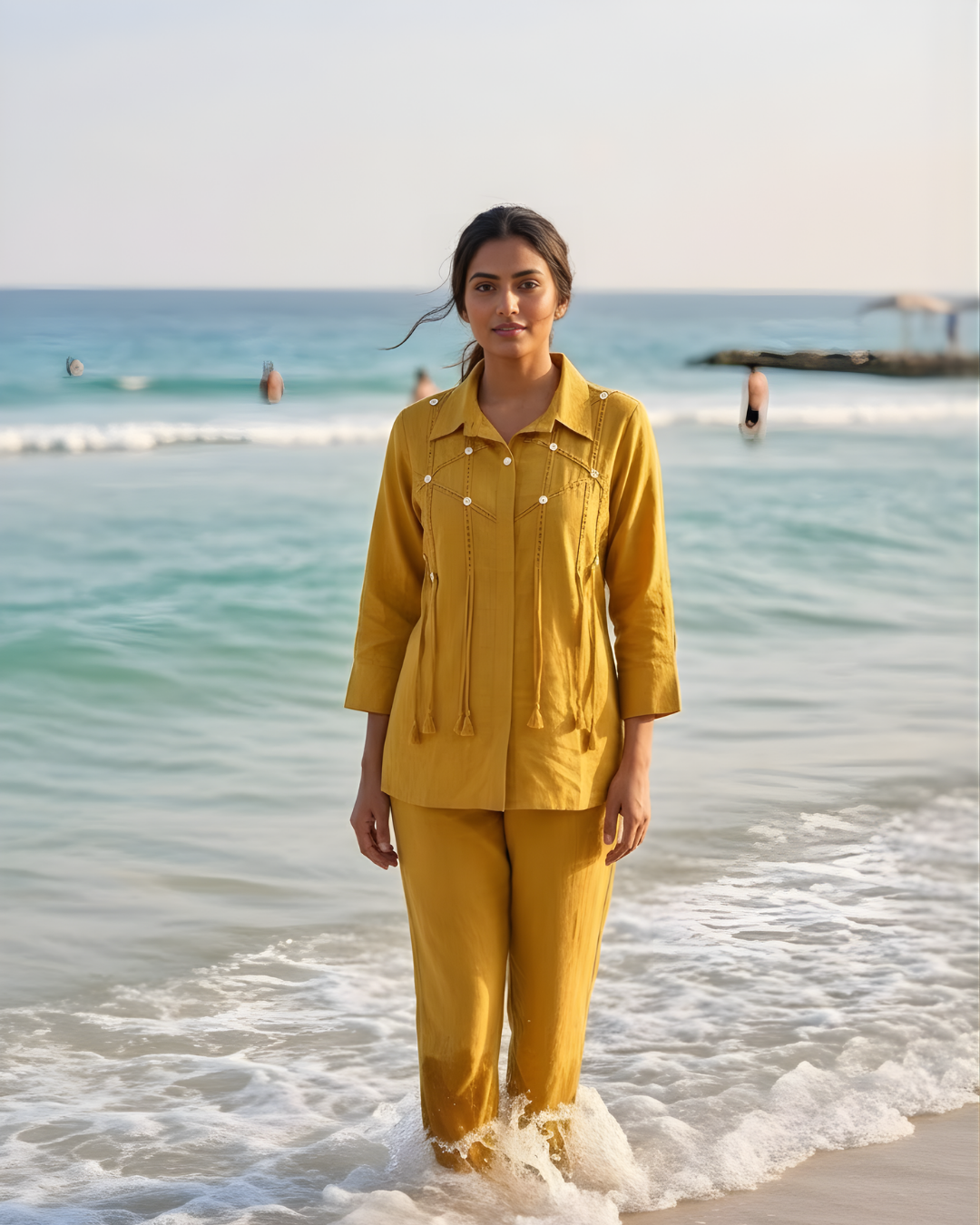 Yellow Tasseled Cord Set