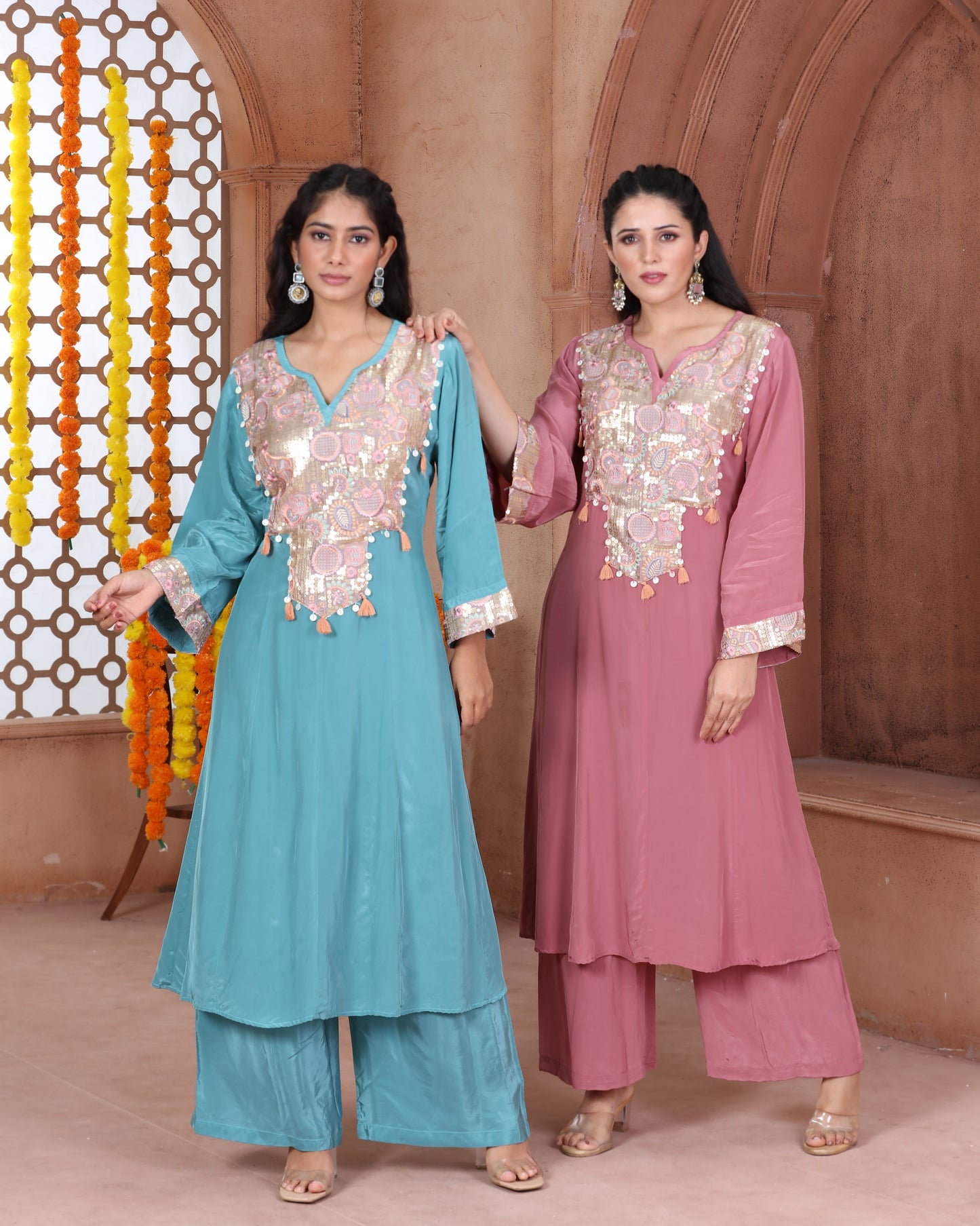 Pink Kurti Set