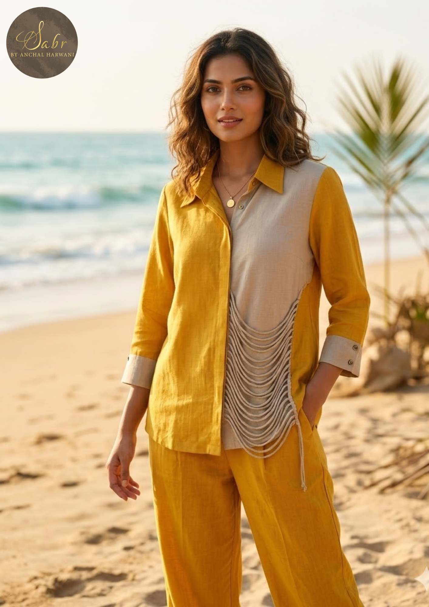 Mustard Cowled Cord Set