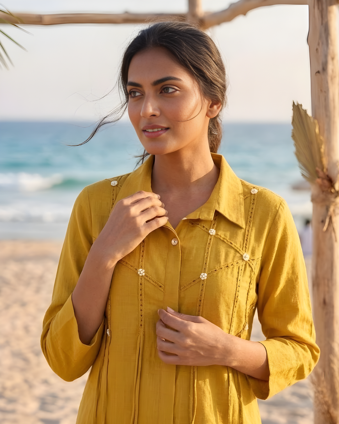 Yellow Tasseled Cord Set