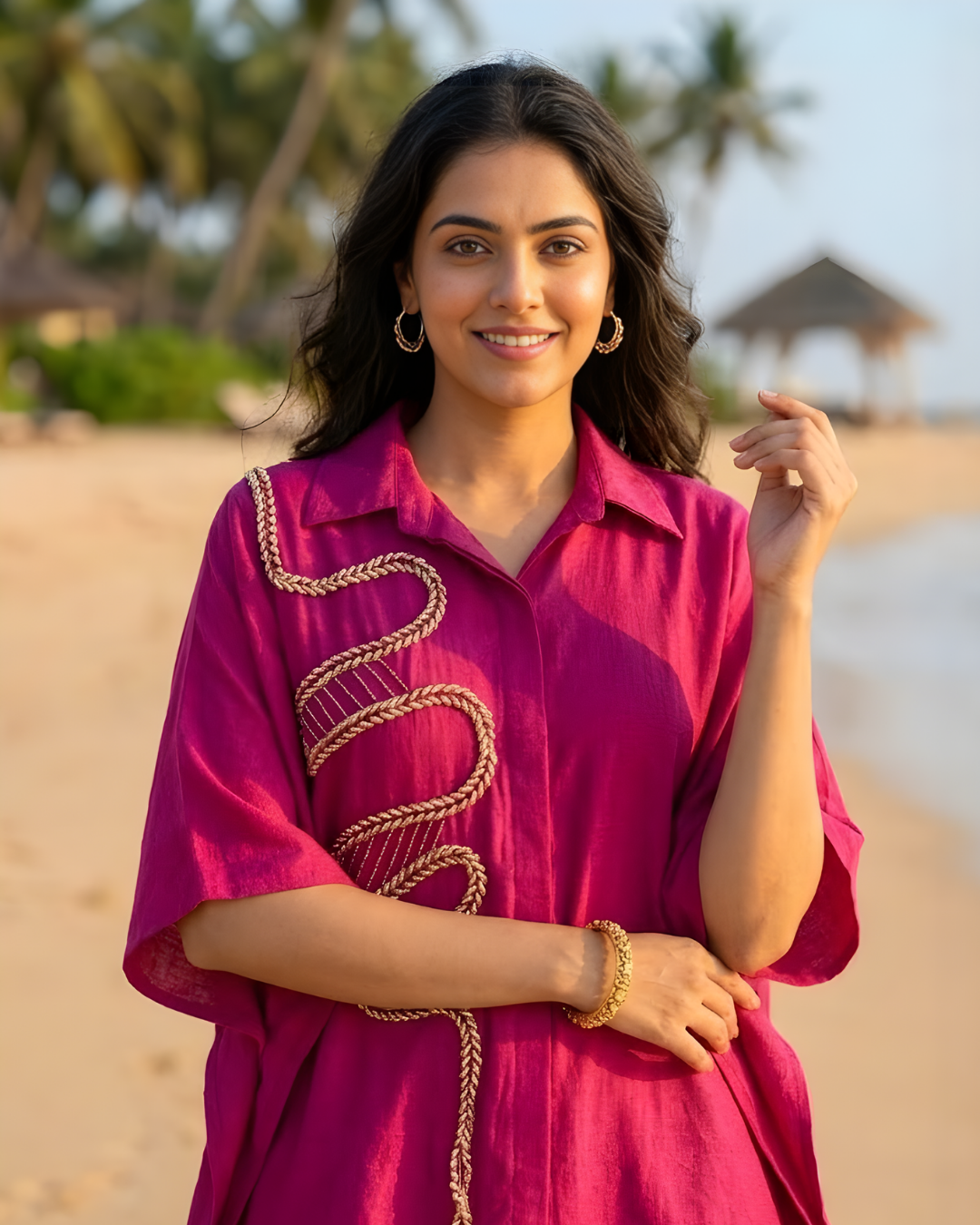 Pink Kaftan Cord Set