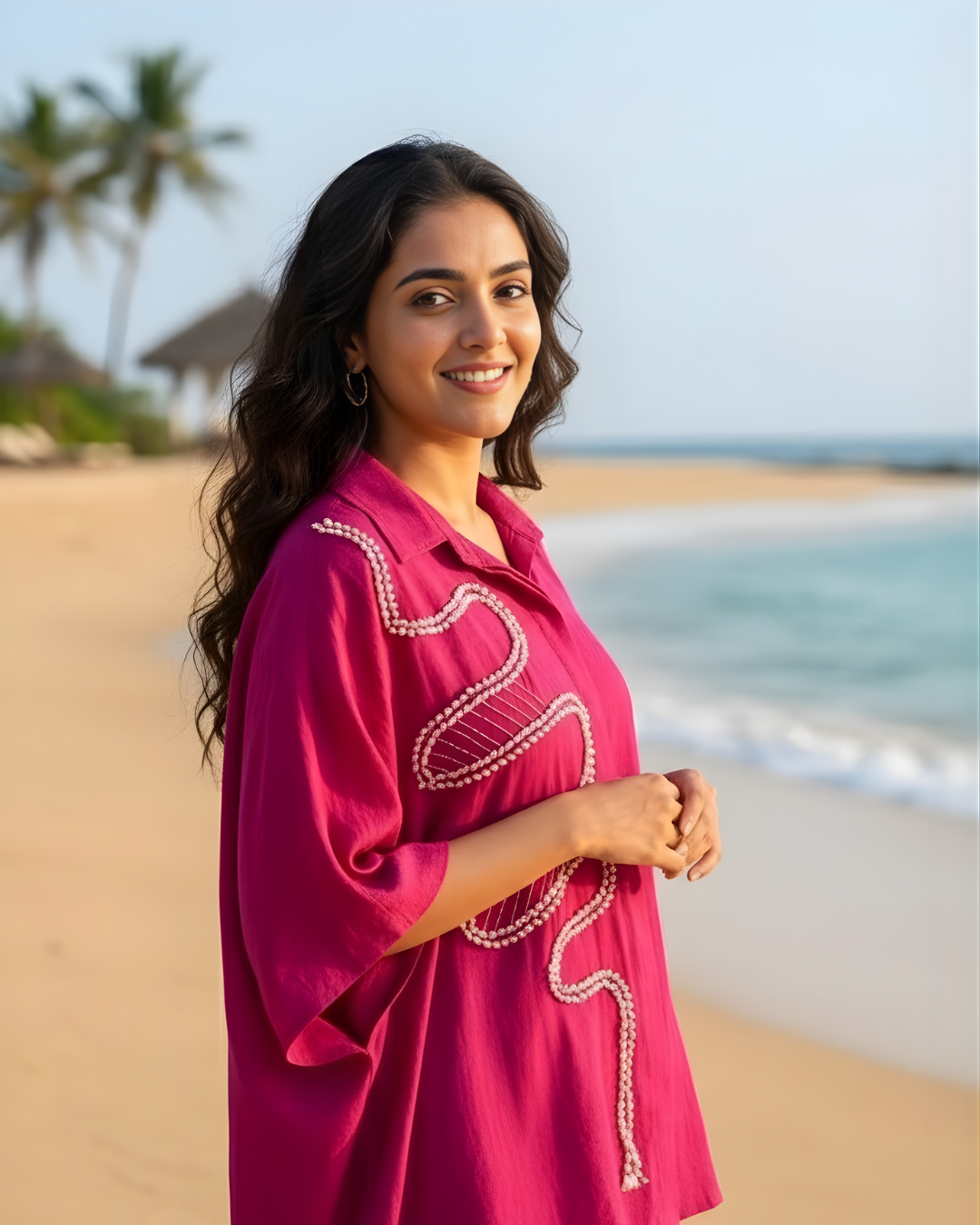 Pink Kaftan Cord Set