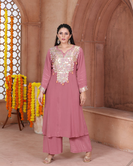 Pink Kurti Set