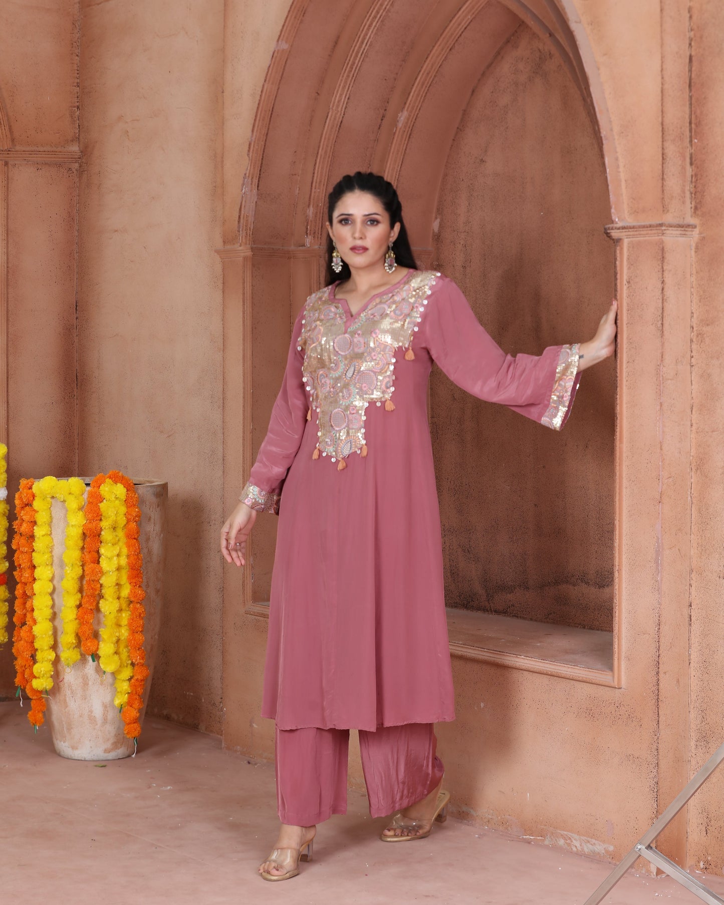 Pink Kurti Set
