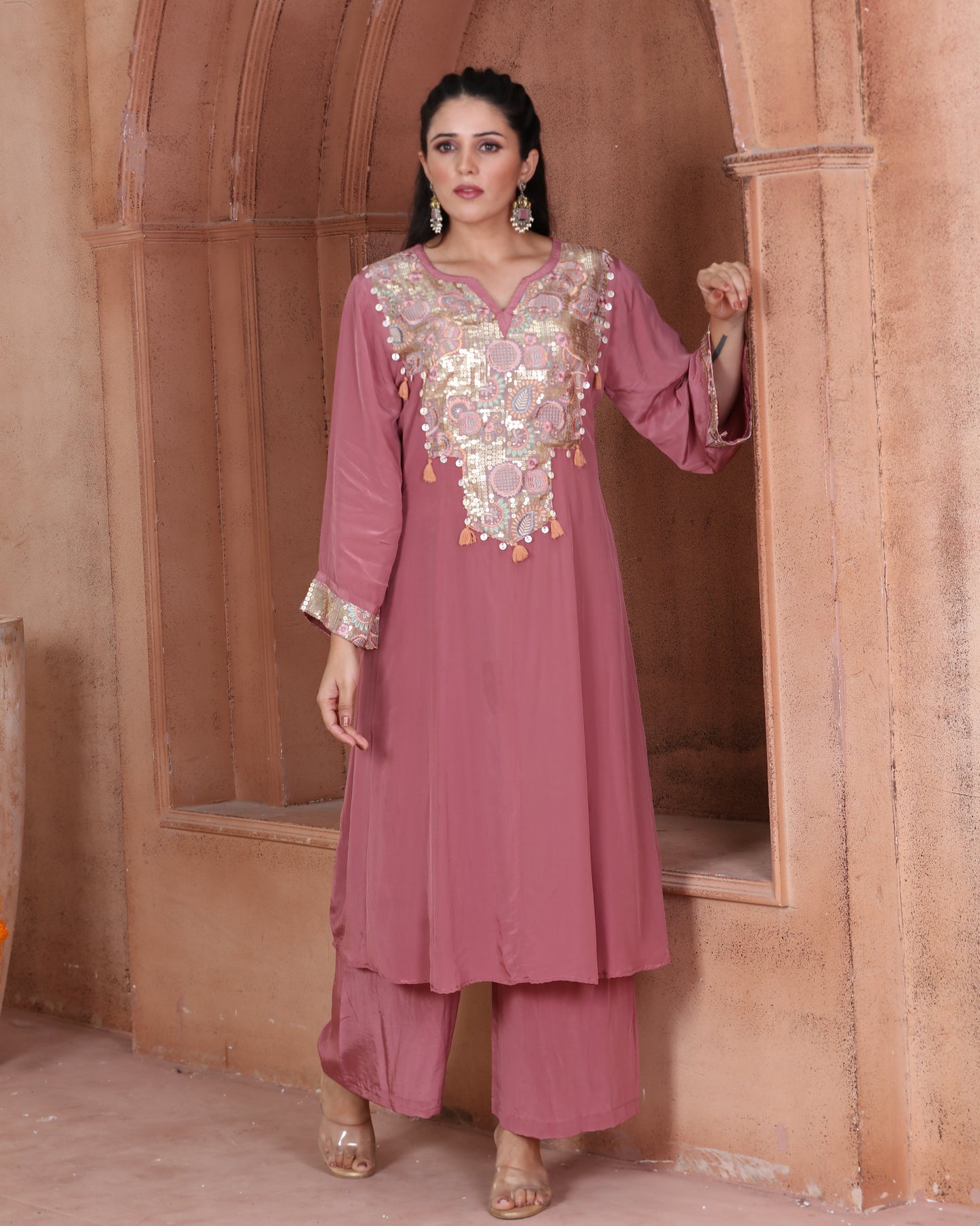 Pink Kurti Set