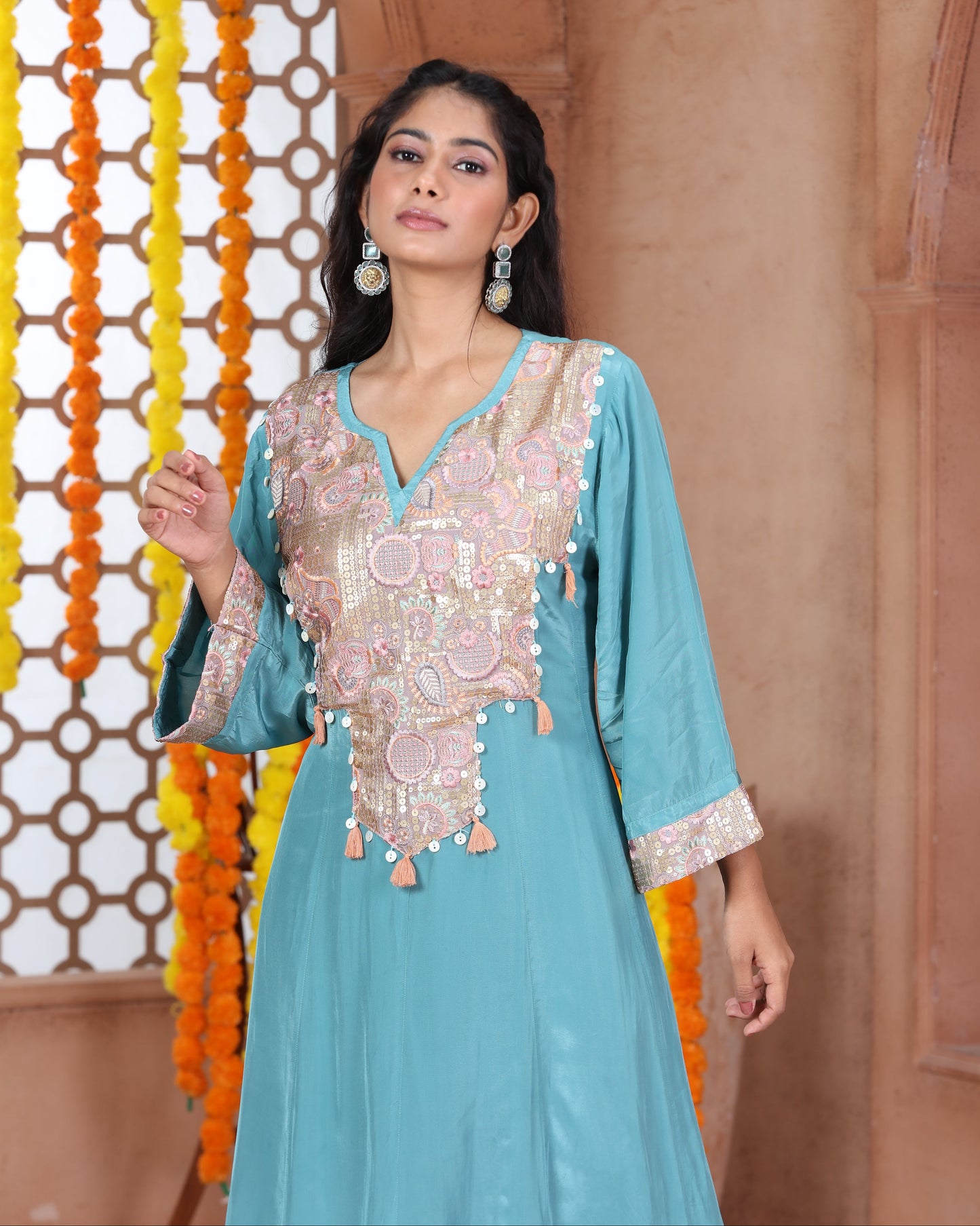 Blue Kurti Set