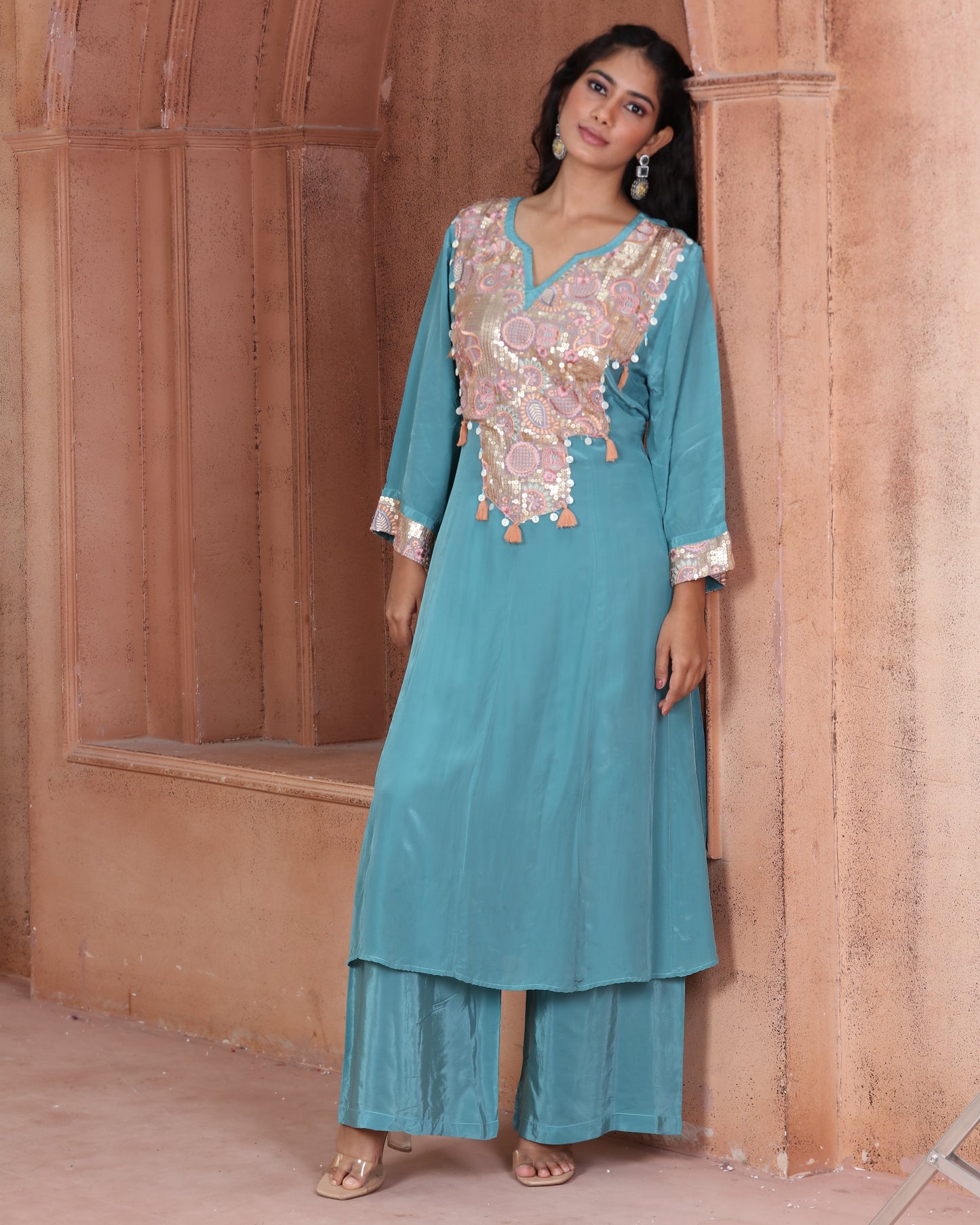 Blue Kurti Set