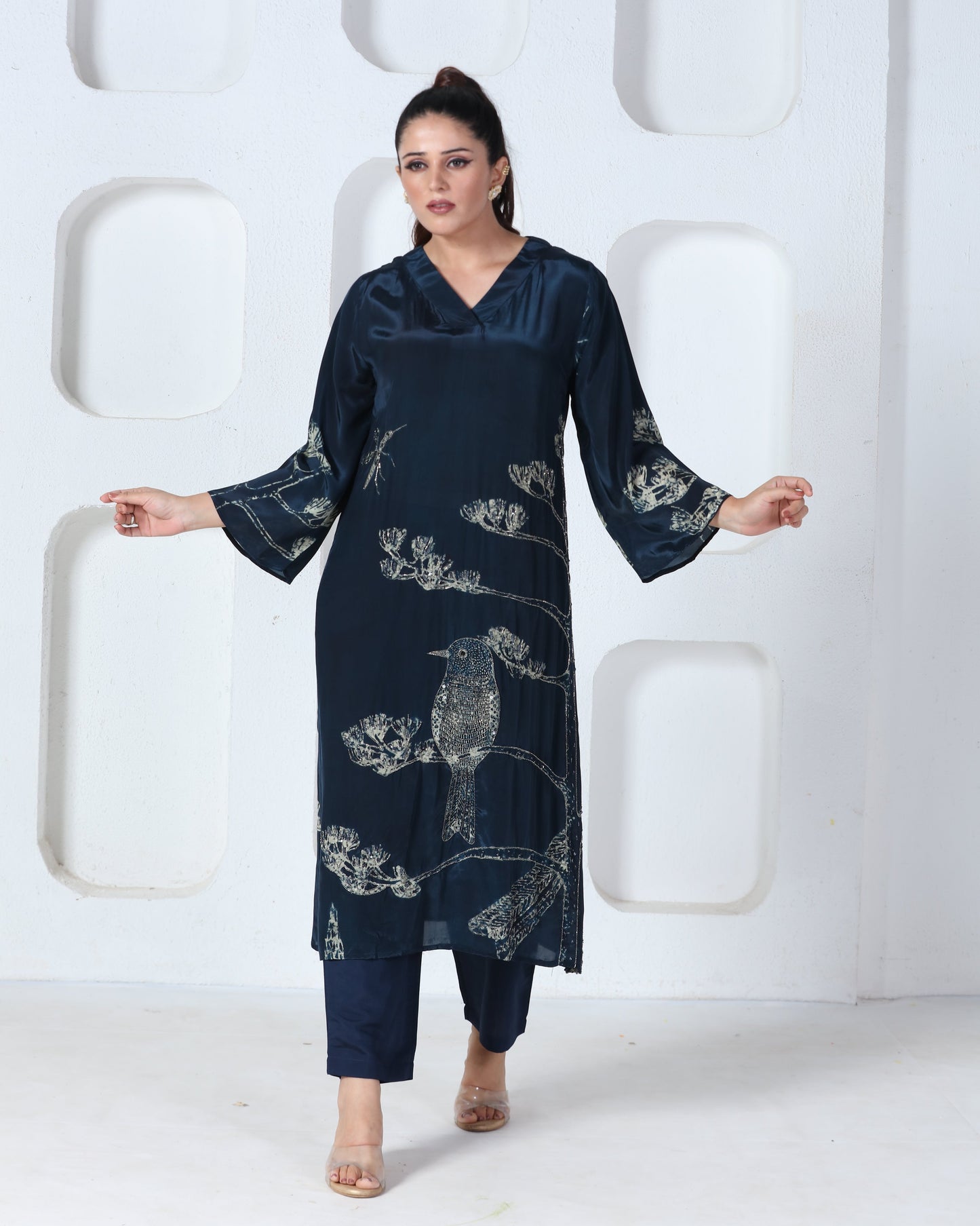 Indigo Printed Kurti Set