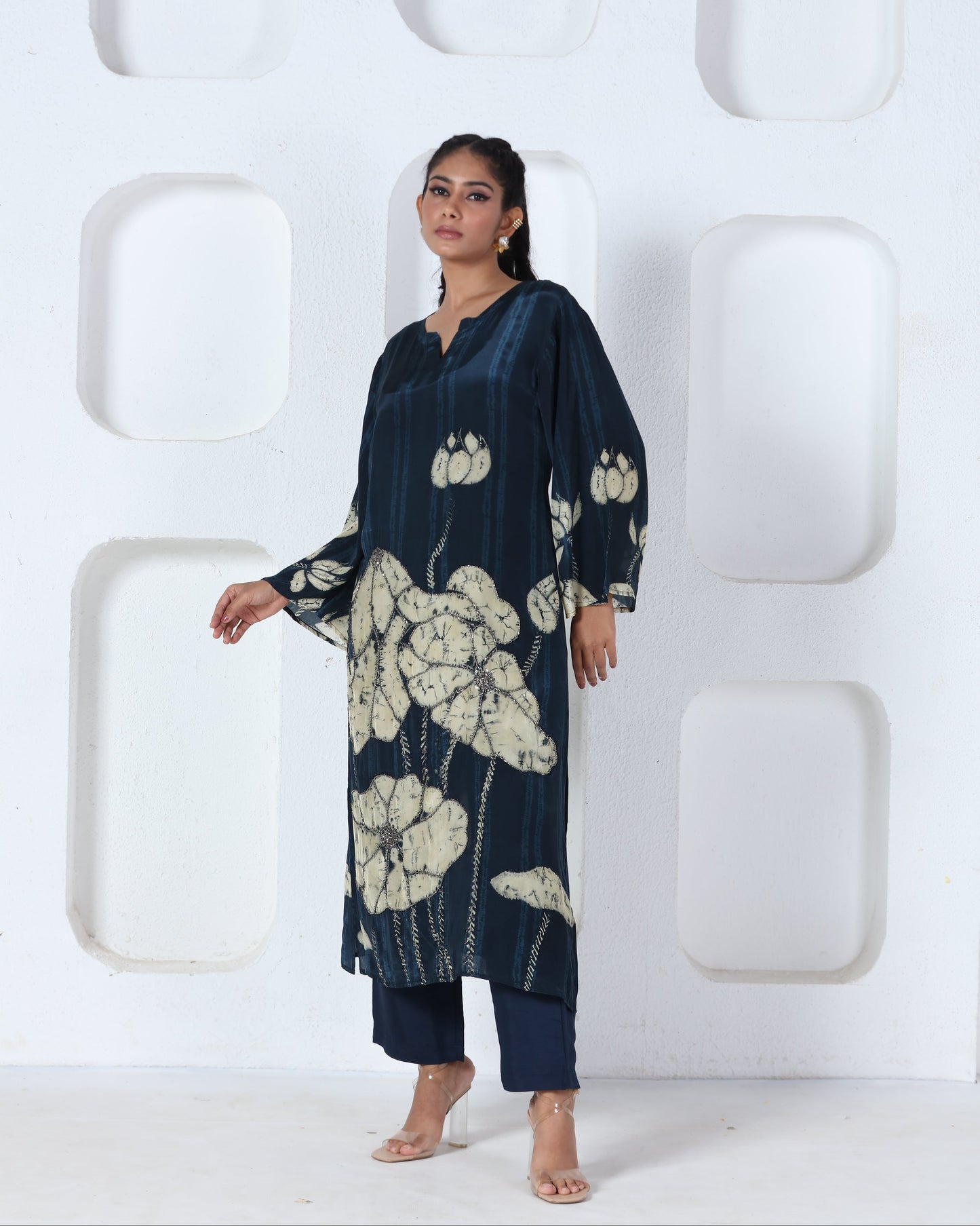 Indigo Printed Kurti Set