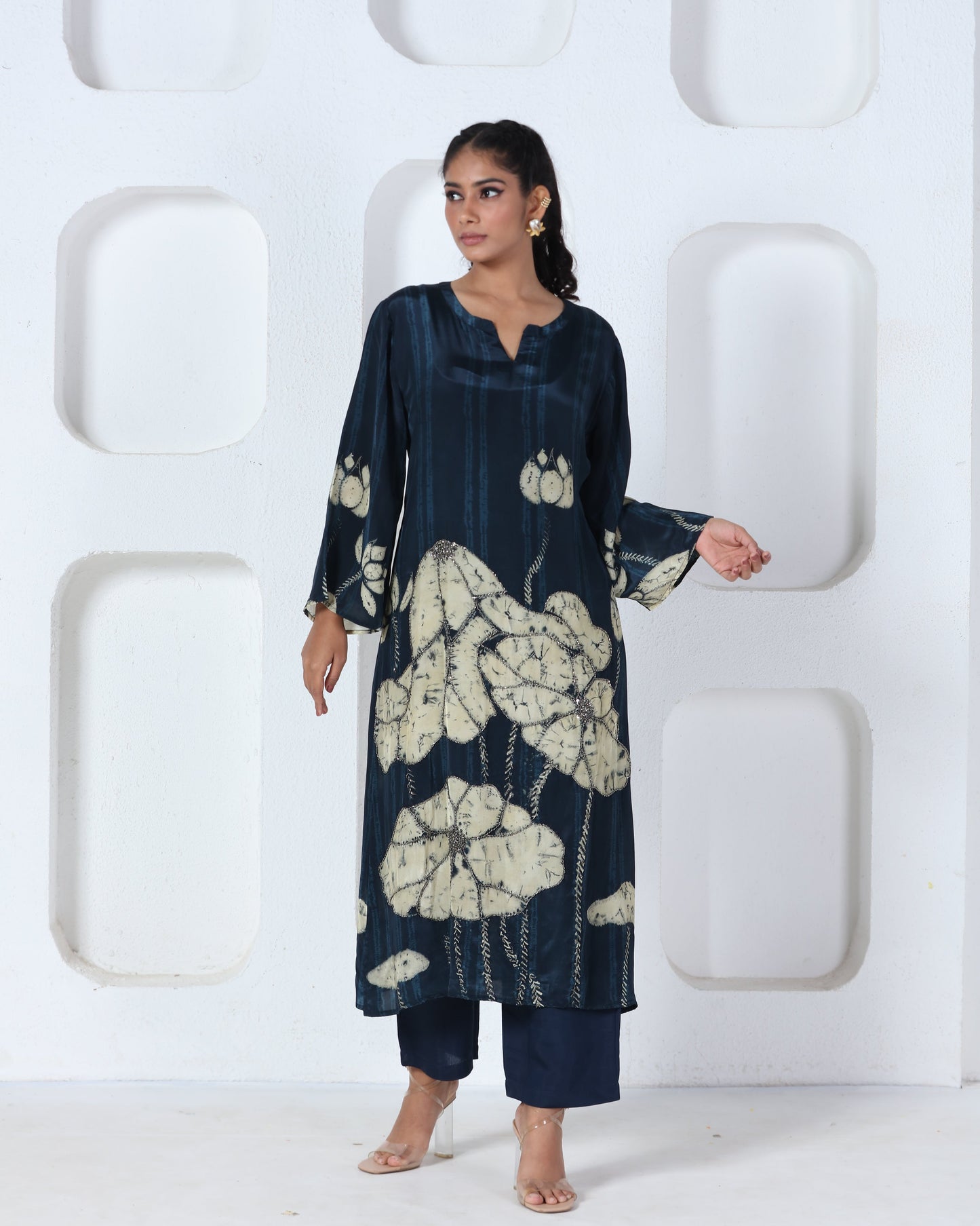 Indigo Printed Kurti Set