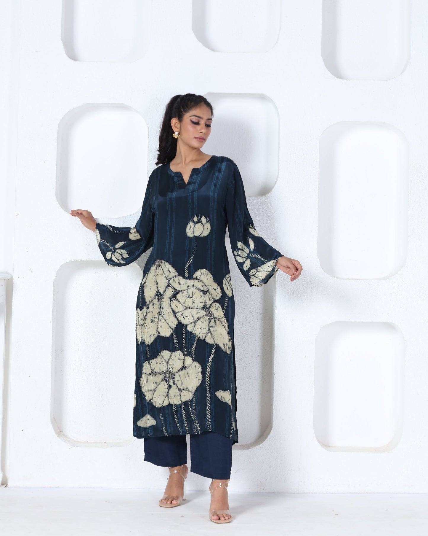 Indigo Printed Kurti Set